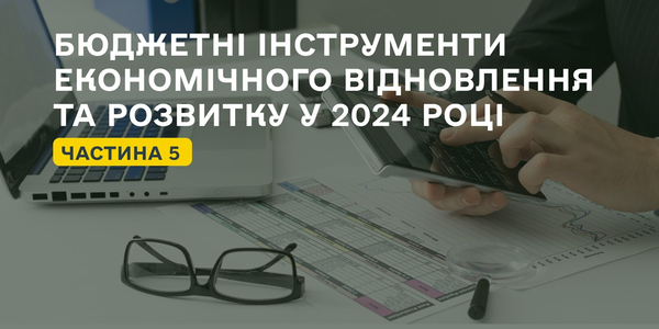 Бюджетні інструменти економічного відновлення та розвитку у 2024 році. Частина п'ята