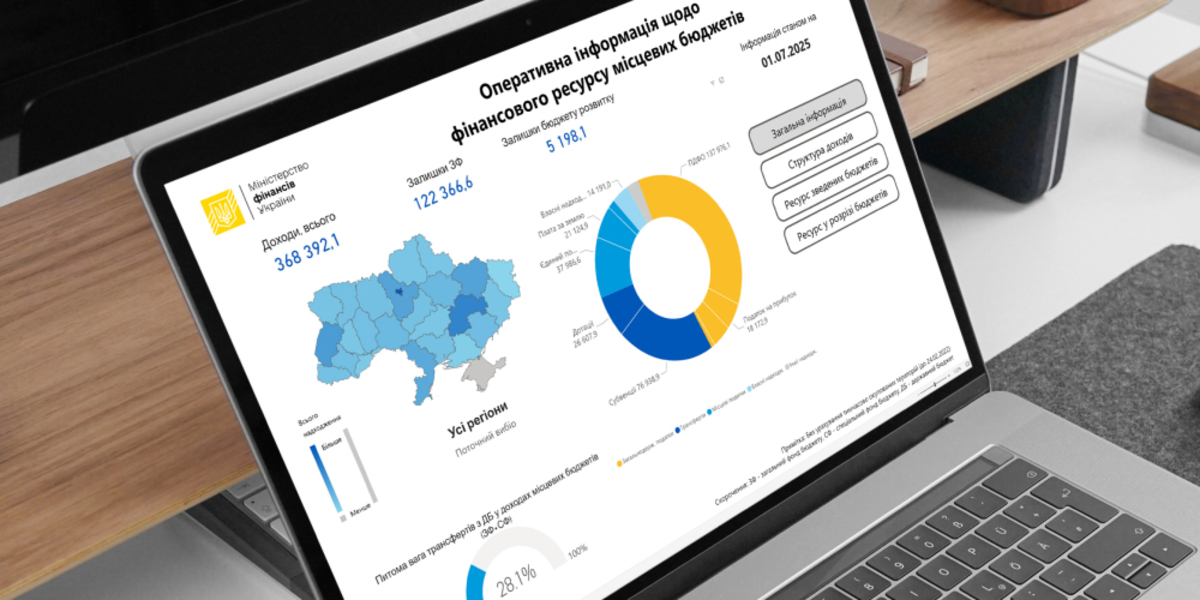 Мінфін створив «дашборд» фінансового ресурсу місцевих бюджетів