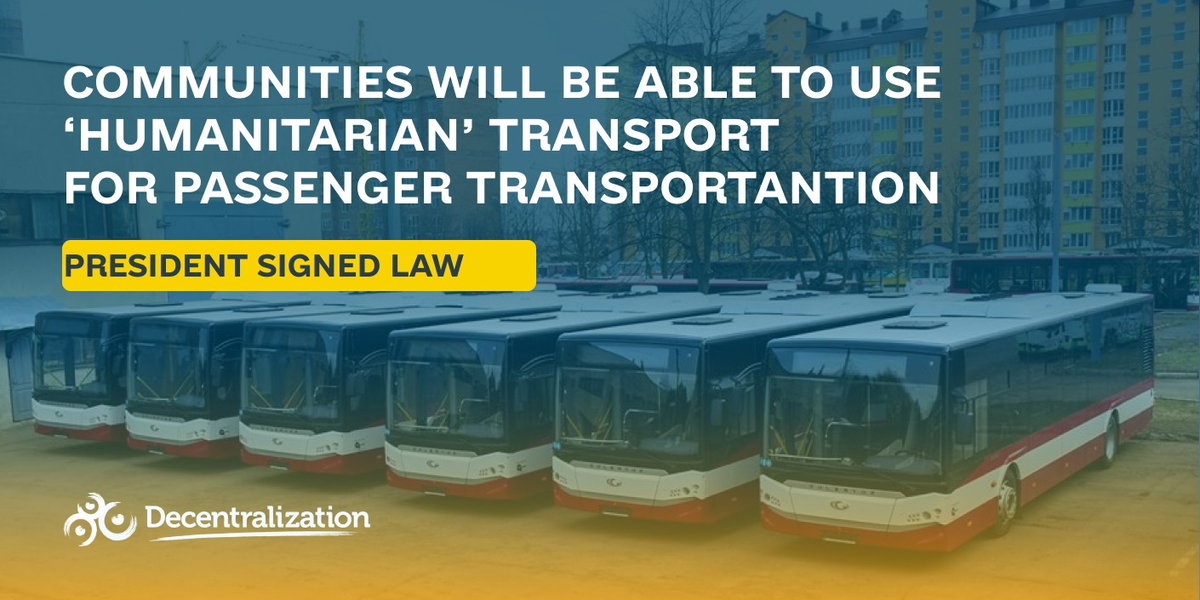 President signs law allowing communities to use ‘humanitarian’ transport for passenger transportation