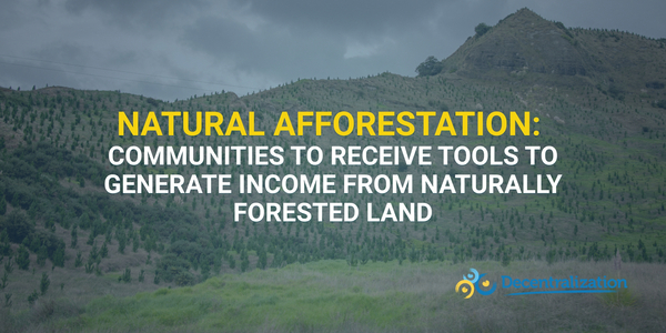 Natural afforestation: Communities to receive tools to generate income from naturally forested land