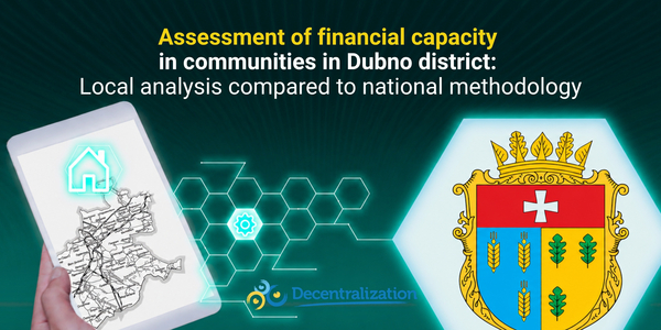 Assessment of financial capacity in communities in Dubno district: Local analysis compared to national methodology