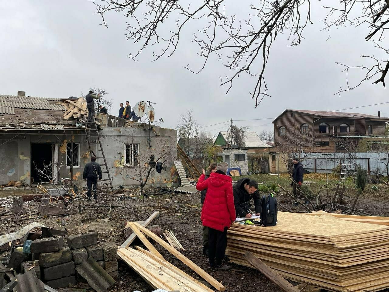 Ліквідація наслідків обстрілу у Покровській громаді