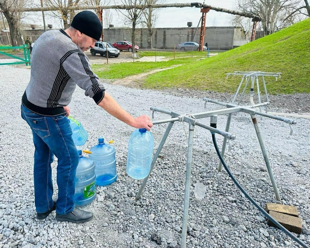 Одна з точок забезпечення водою у Покровську