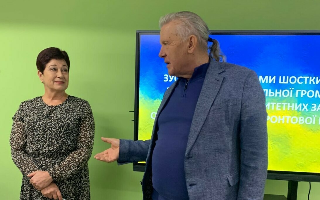 Микола Нога у підземній школі Микола Нога у підземній школі