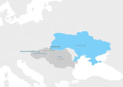 Partnership map - Косоньська територіальна громада