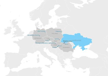 Partnership map - Рахівська територіальна громада