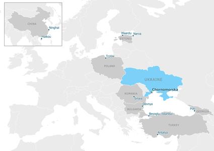 Partnership map - Чорноморська територіальна громада