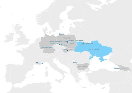 Partnership map - Рівненська територіальна громада