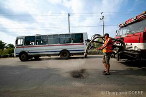 Машина для ремонту доріг, придбана за підтримки Програми DOBRE