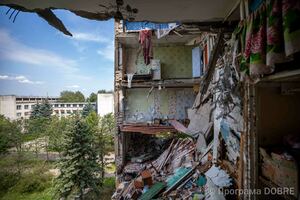 Зруйнований гуртожиток №3, навчальне містечко ХНАУ, Роганська громада